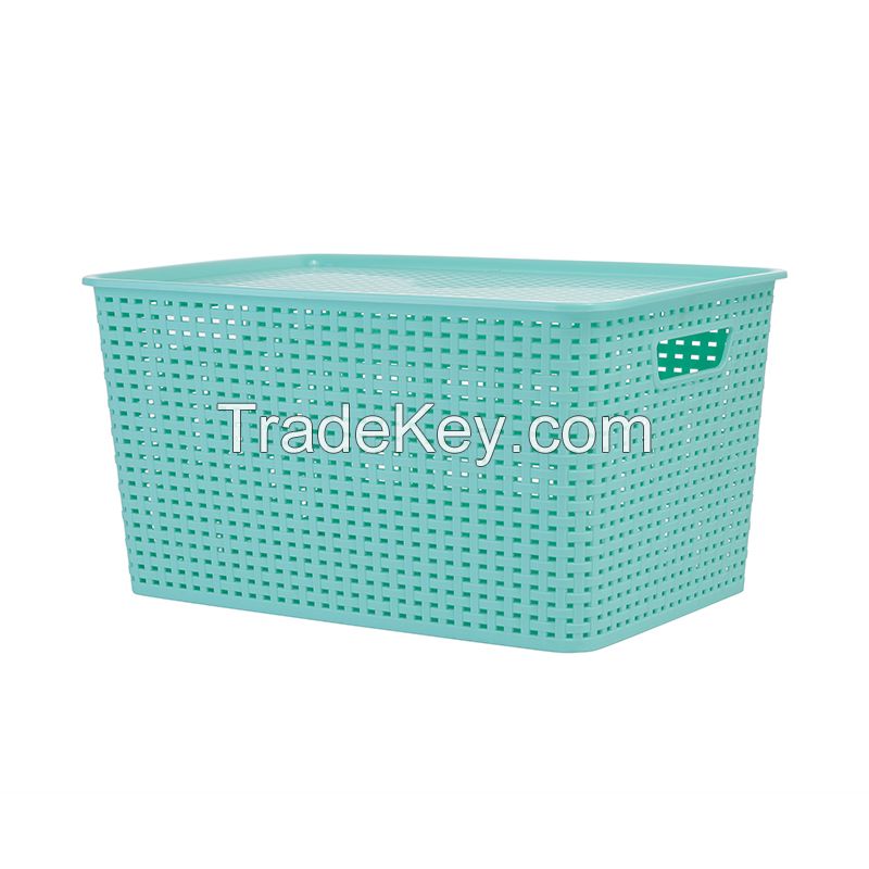 5 sizes Plastic Woven Pattern Storage Bin