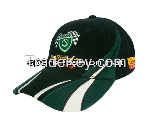 High quality patchwork sports racing baseball cap with embroidery logo