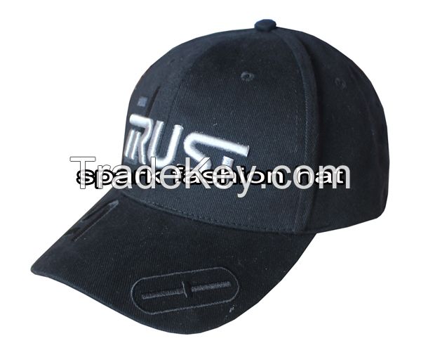 100% cotton promotional 6 panel baseball sports caps with 3D embroidery logo