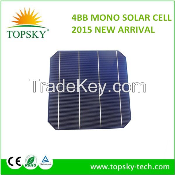 2015 New arrival 6X6 4BB Monocrystalline photavaltic solar cells, 4 Busbar PV solar cell 