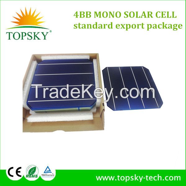 2015 New arrival 6X6 4BB Monocrystalline photavaltic solar cells, 4 Busbar PV solar cell