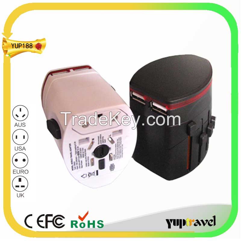 Dual usb travel adapter