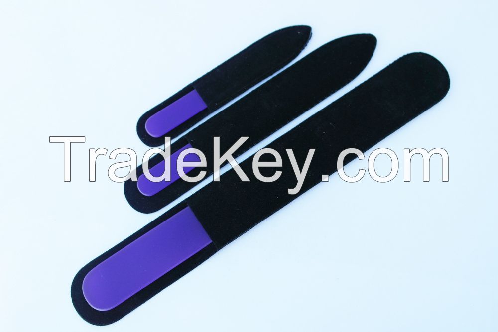 Glass nail file in color handle