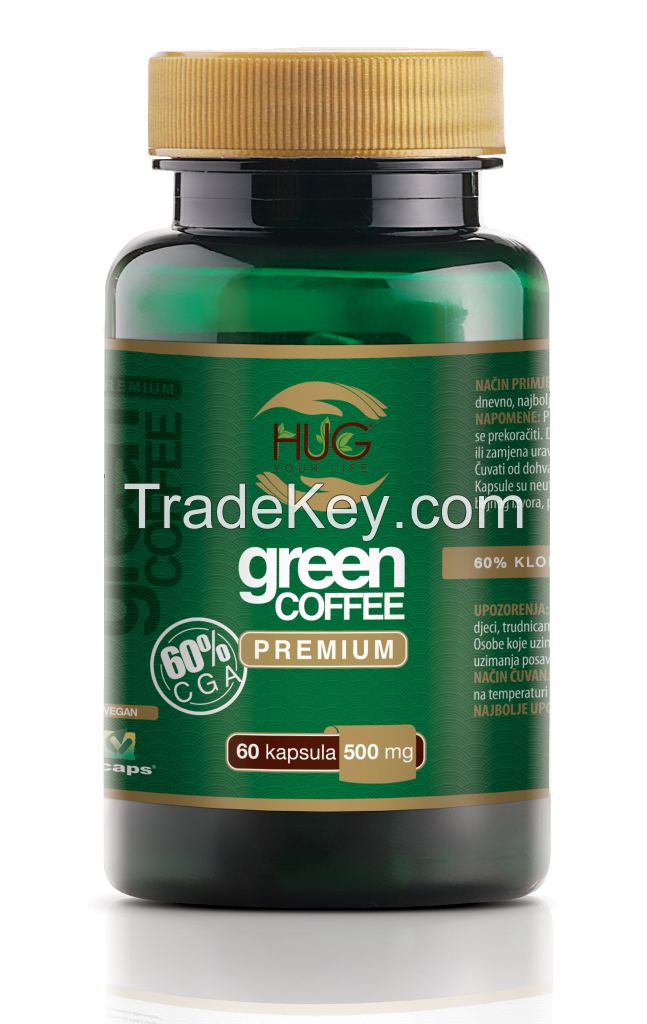 Green Coffee 60% CGA capsules 60 x 500 mg