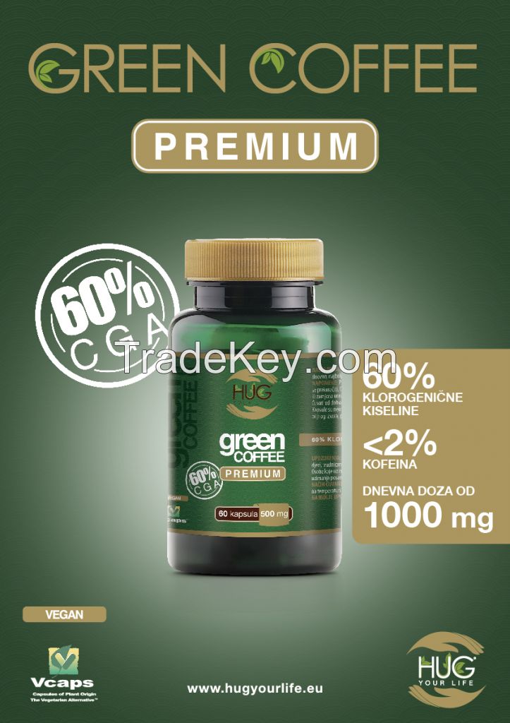 Green Coffee 60% CGA capsules 60 x 500 mg