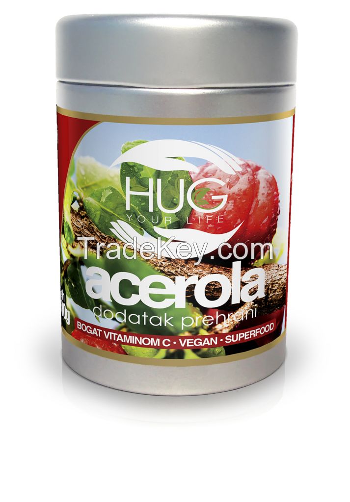 Acai, Acerola, Chlorella, Spirulina, Papaya powders 100g