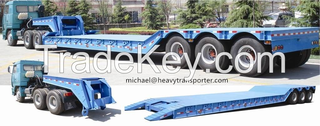 Lowboy-Semi Trailer-Lowbed-Extendable Trailer-China Heavy Transporter
