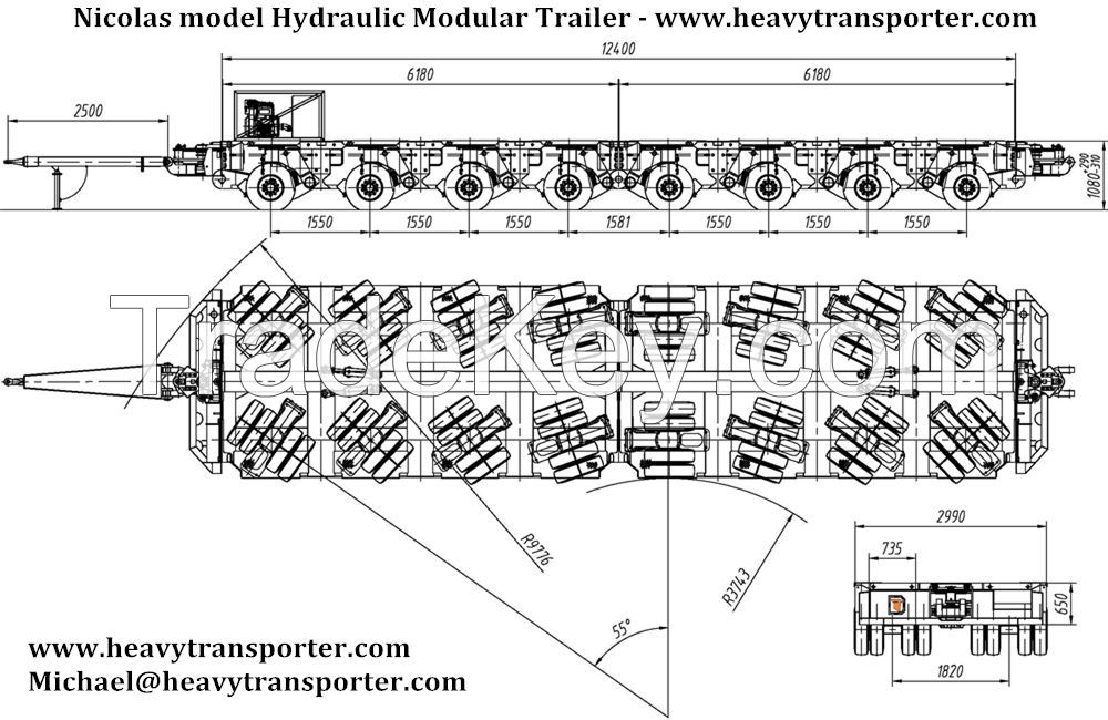 Nicolas MDED Multi Axle-Hydraulic Modular Trailer-Goldhofer-China Heavy Transporter