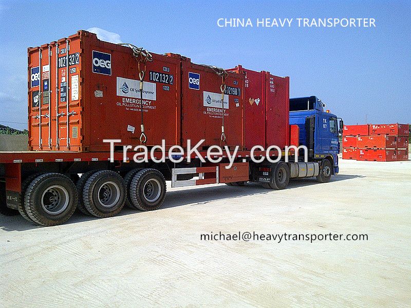 Container Trailer-Flatbed Trailer-Semi Trailer-Lowbed-China Heavy Transporter