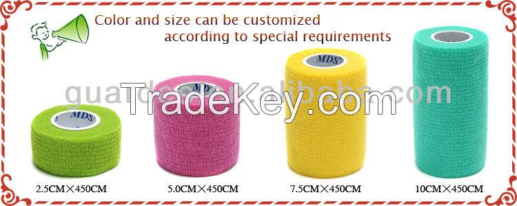 High Quality Customer Colors Non-woven Elastic Cohesive Bandage