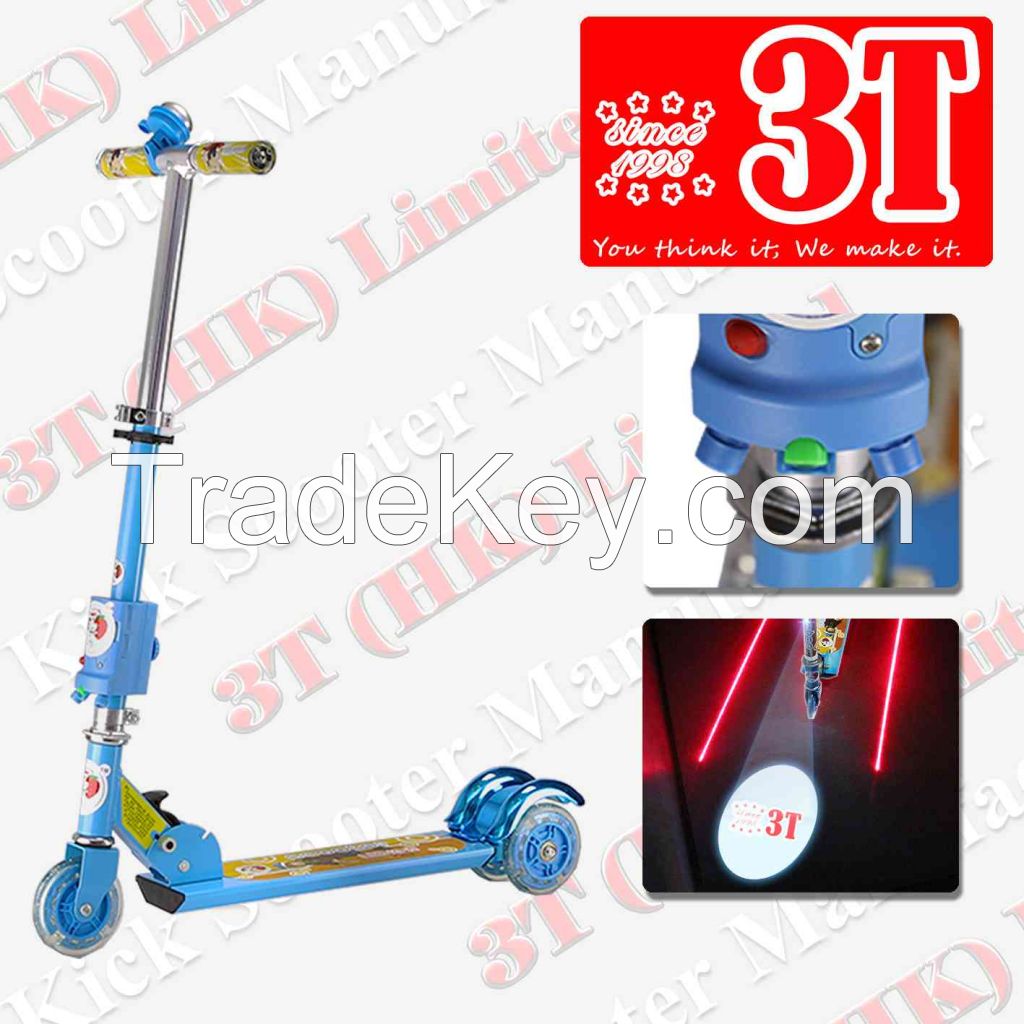 100mm PVC Wheel Promotional Kick Scooter with Laser Projector