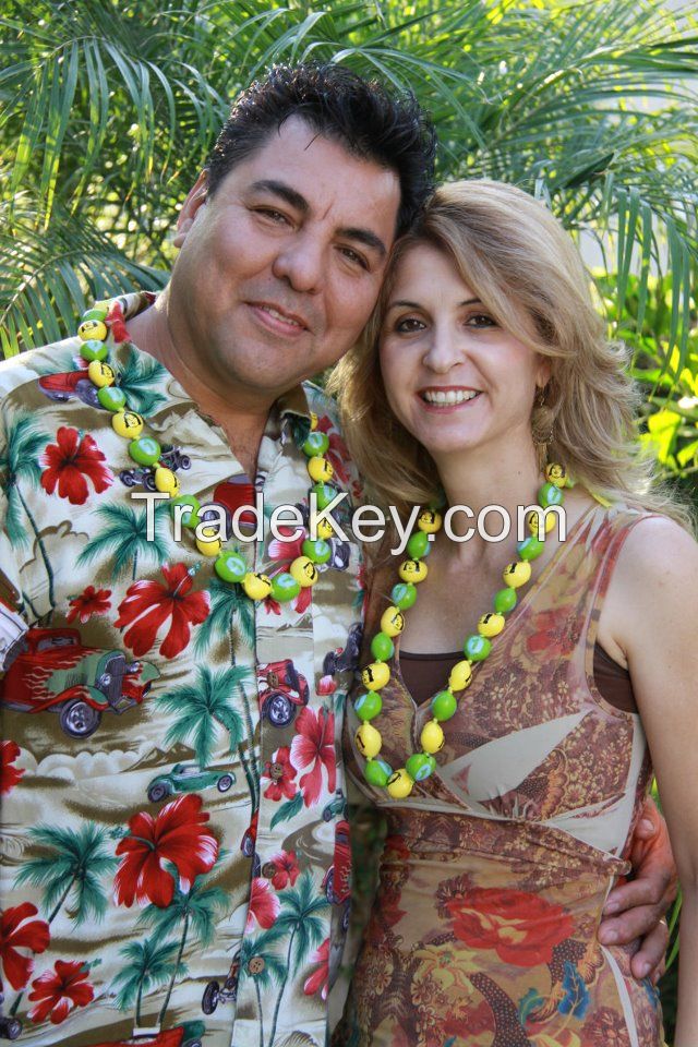 Printed Kukui Nut Necklace for Party Favors