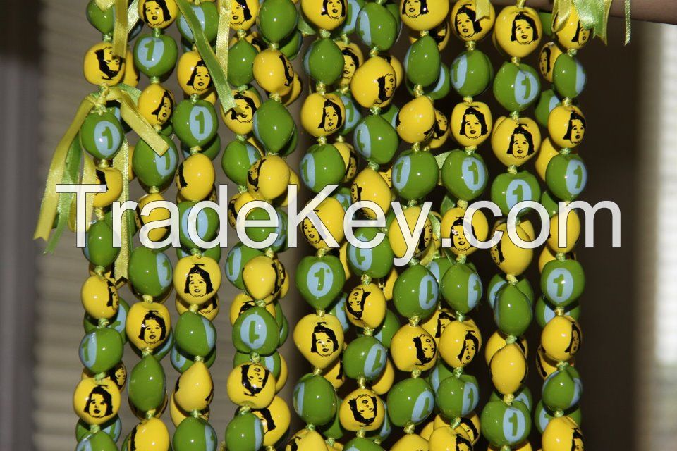 Printed Kukui Nut Necklace for Party Favors