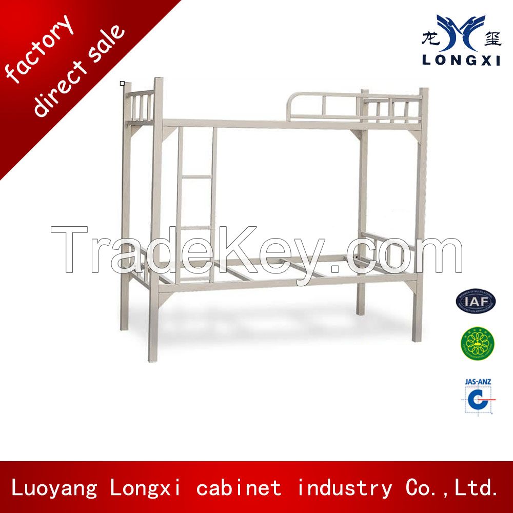 Factory direct sale steel bunk bed, metal school double bed, metal military bed