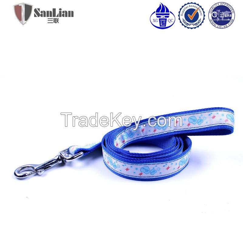 Nylon dog leash with sewing type
