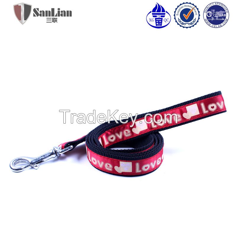 Nylon dog leash with sewing type