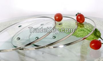 C type tempered glass lid for cookware