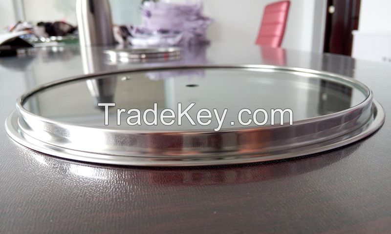 flat glass lid for cookware stailness steel pan