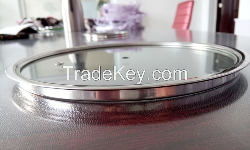 Tempered flat glass lid
