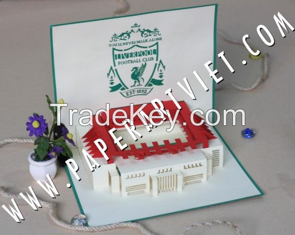 Paper greeting card Stadium Liverpool FC