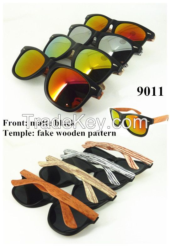 Wholesale Cheapest Plastic Custom Fake Wooden Sunglasses