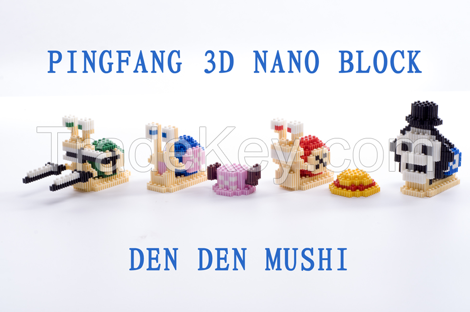 3D nano block of onepiece DEN DEN MUSHI block educational diy toy for children