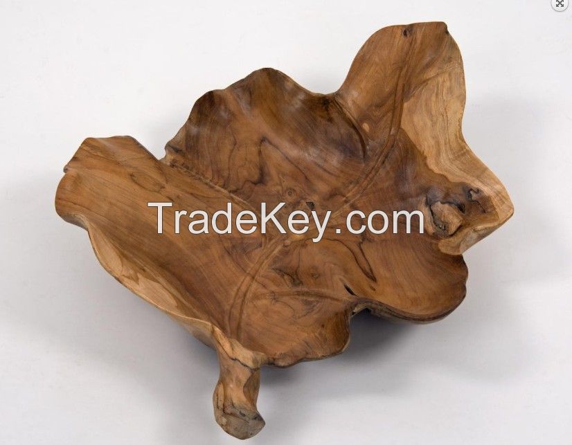 Teak Leaf Fruit/Display Bowl