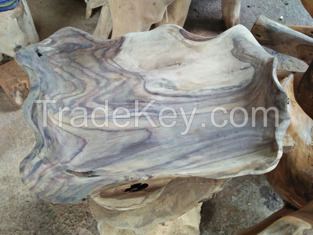 Reclaimed Sonokeling Root Wood Bowl