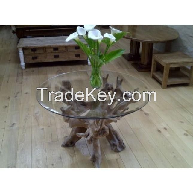 Reclaimed Teak Root Circular DiningTable