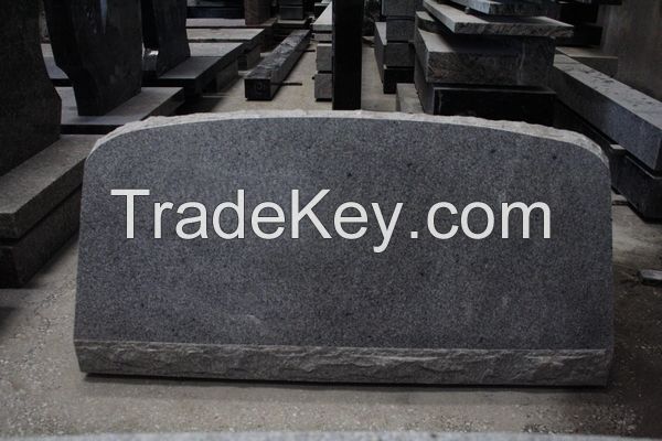 Light Grey G633 Polished Cemetery Slant Marker Monument