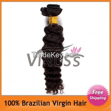 12" Brazilian Deep Curly Virgin Hair Extensions