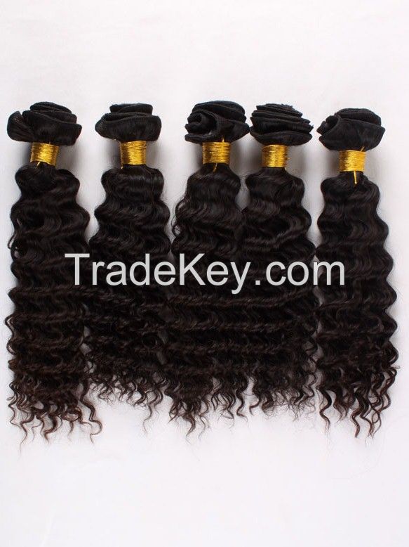 Unprocessed 22" Deep Curly Virgin Peruvian Hair Weave