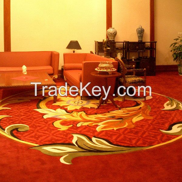 High grade customized red handmade carpet 