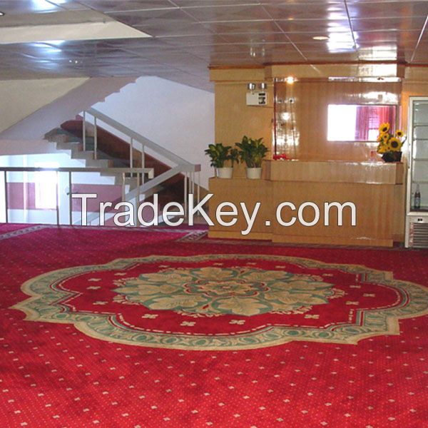 High grade customized red hand made carpet 