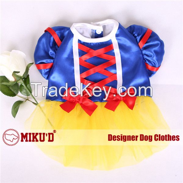 2015  pet apparel cinderella snow princess graceful dog dress