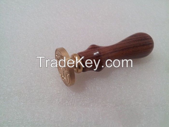 Vintage metal sealing wax stamp with custom stamp logo designed patterns or your design for wedding and work