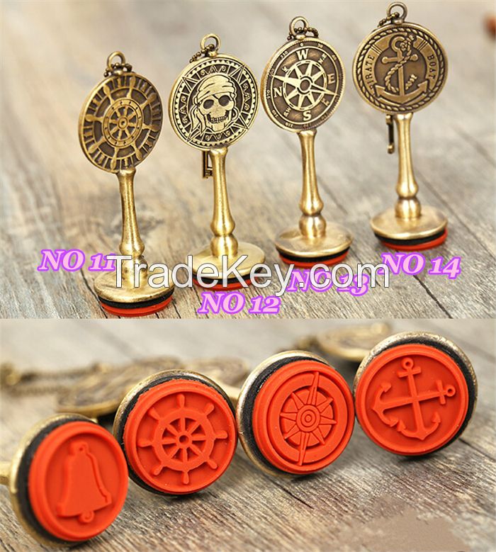 Featured diy decorative scrapbooking wood / metal + rubber stamp for diary decoration