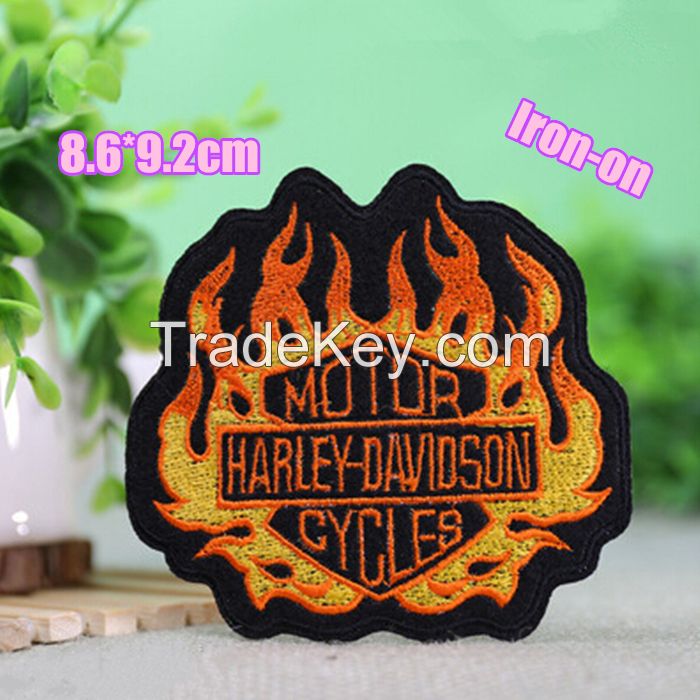 13 pcs lot cool fashion eagle embroidered iron clothes patch stickers for motorcycle biker