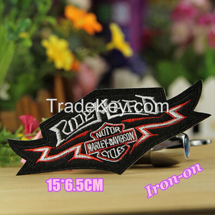 13 pcs lot cool fashion eagle embroidered iron clothes patch stickers for motorcycle biker