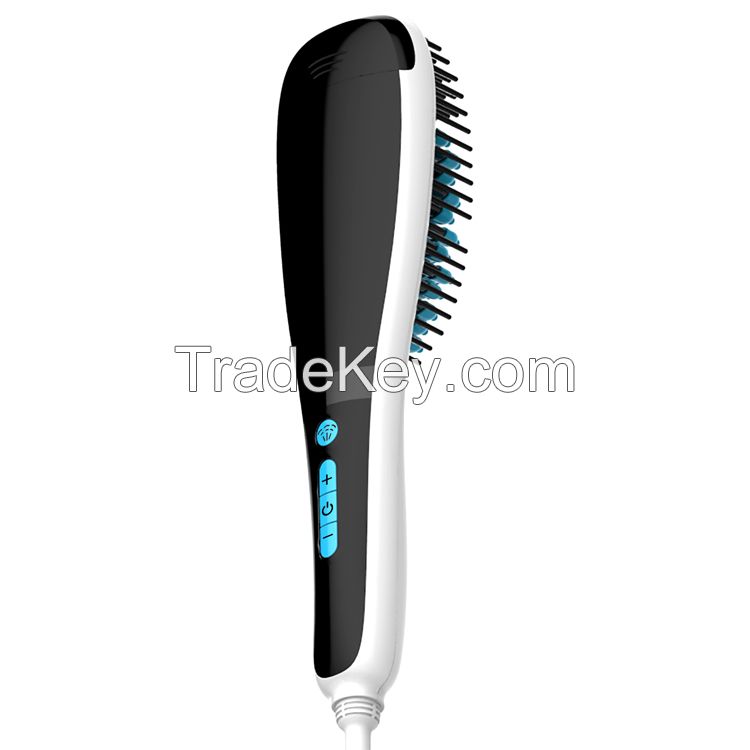 World First Spray LCD Display Ceramic Electric Hair Straightener Comb/Brush
