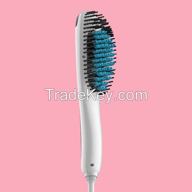 World First Spray LCD Display Ceramic Electric Hair Straightener Comb/Brush