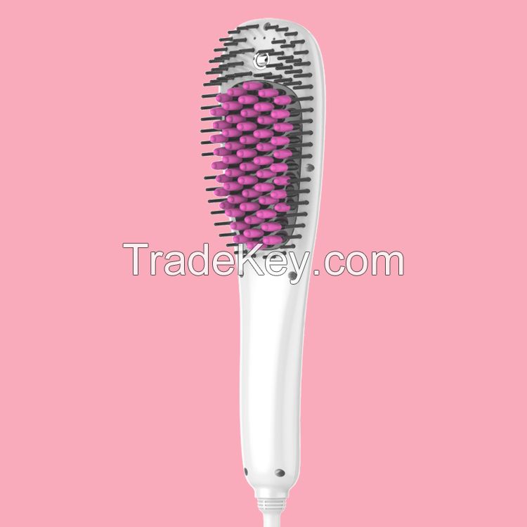 New Arrival LCD Popular Electric Hair Brush Straightener with Steamer