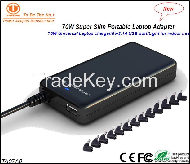 Sell Universal AC Laptop Adapter CE,CB,UL,FCC,KC,CUL,PSE,C-TICK,MEPS ROHS,GS,EMC,SMARK,ROHS 