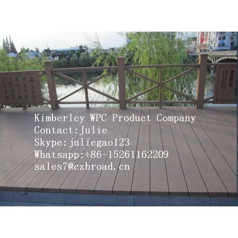 Anti-UV, Anti-Slip Engineered Flooring, Easy Install-Interlocking and Low Maintance Wood Plastic Composite, Composite Decking