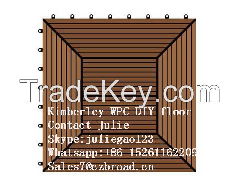 300*300*22mm Made in China Parquet Flooring, Composite DIY Decking