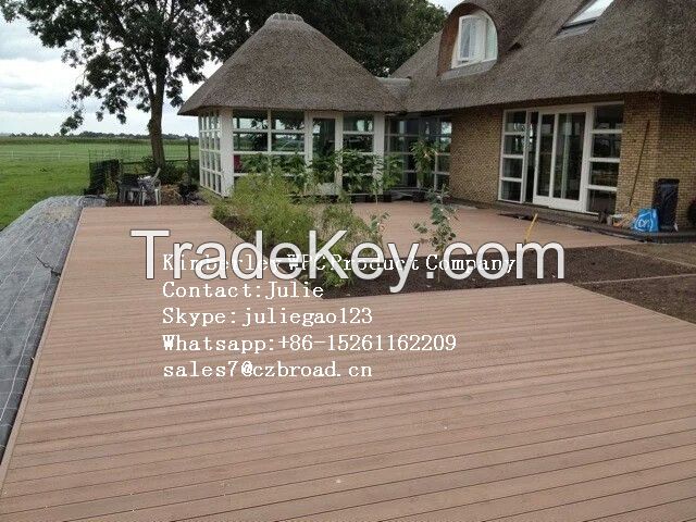 Easy Installation Environmental Friendly WPC Outdoor Decking Floor / Hollow WPC Floor