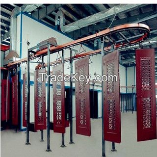 Powder coating system for steel parts