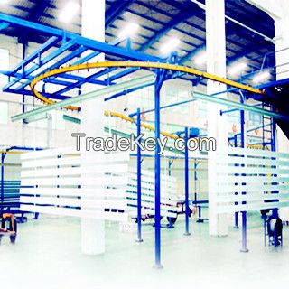 Automatic aluminum profiles powder coating plant