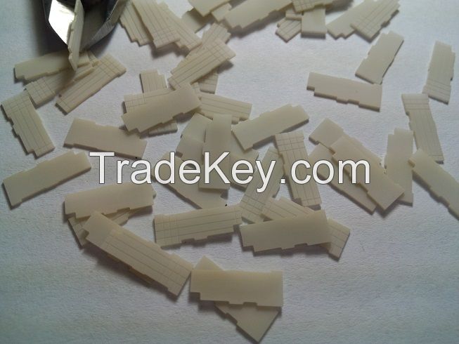 precision cut alumina ceramic substrate with grains