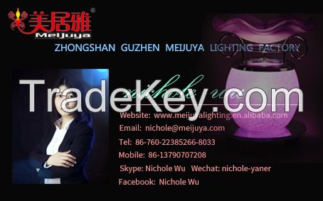 Wholesale electric wooden fragrance lamp oil burner aroma burner M0083